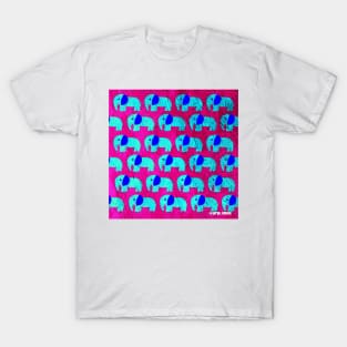 elephant in marble stampede ecopop pattern wallpaper art T-Shirt